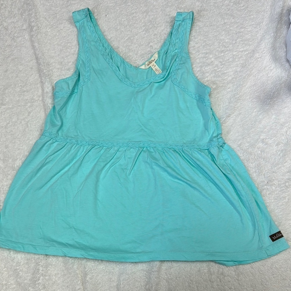 Matilda Jane Blue Summer Peplum Tank Top
